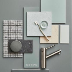 Palett mood board fliser og maling fra Jotun