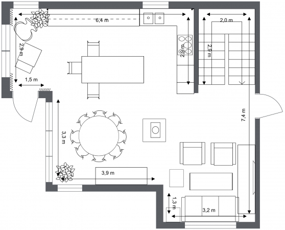 Sjøhagen 26 - 1. Etasje - 2D Floor Plan